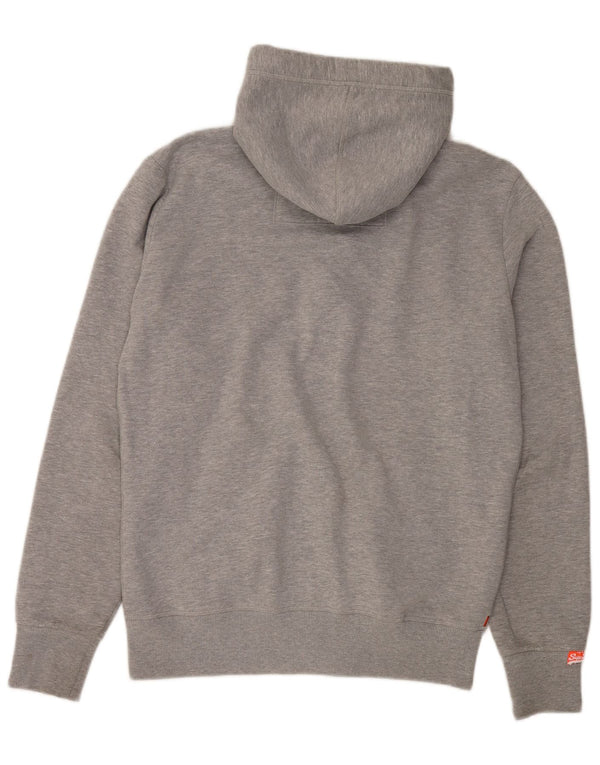 Ανδρικό πουλόβερ με κουκούλα με φερμουάρ Superdry, βαμβακερό γκρι μεγάλο