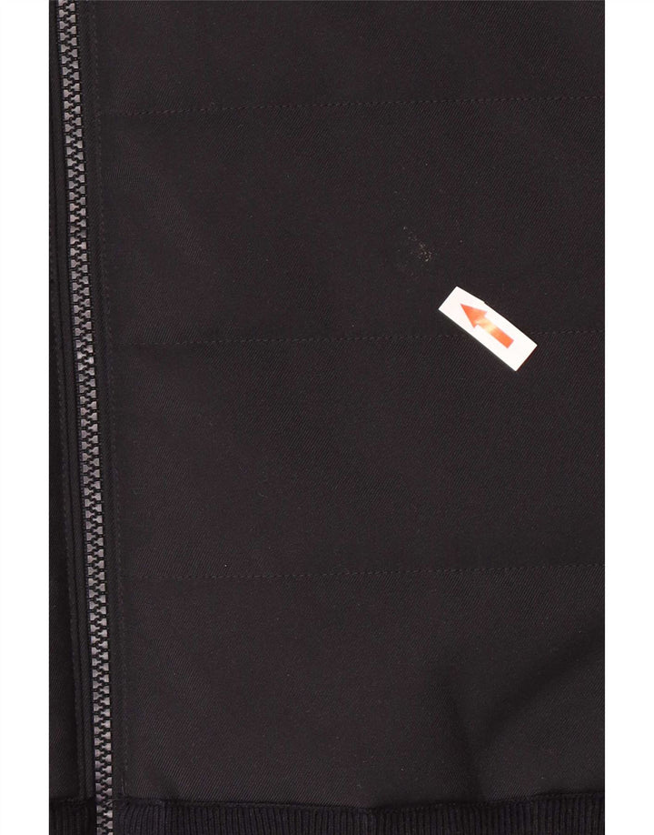 Massimo Dutti Ανδρικό Bomber Jacket UK 42 XL Μαύρο βαμβακερό