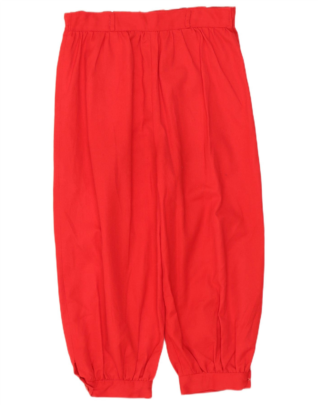 VINTAGE Γυναικείο Ψηλόμεσο Παντελόνι Κάπρι W28 L18 Κόκκινο Πολυεστέρας