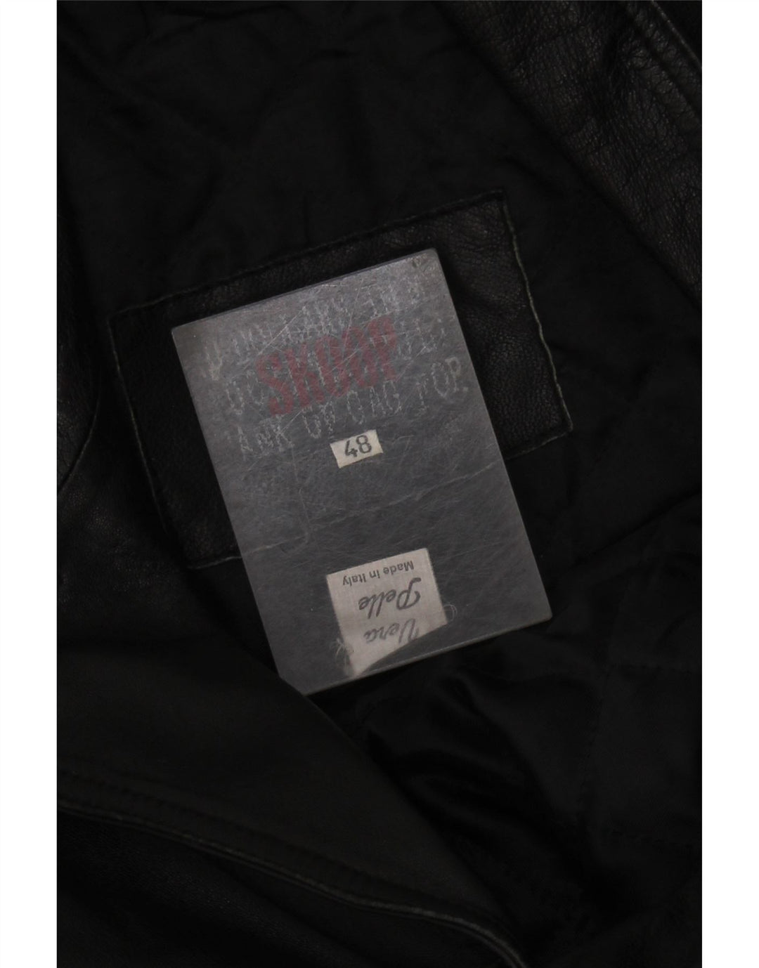 VINTAGE Γυναικείο Δερμάτινο Παλτό IT 48 XL Μαύρο Δερμάτινο