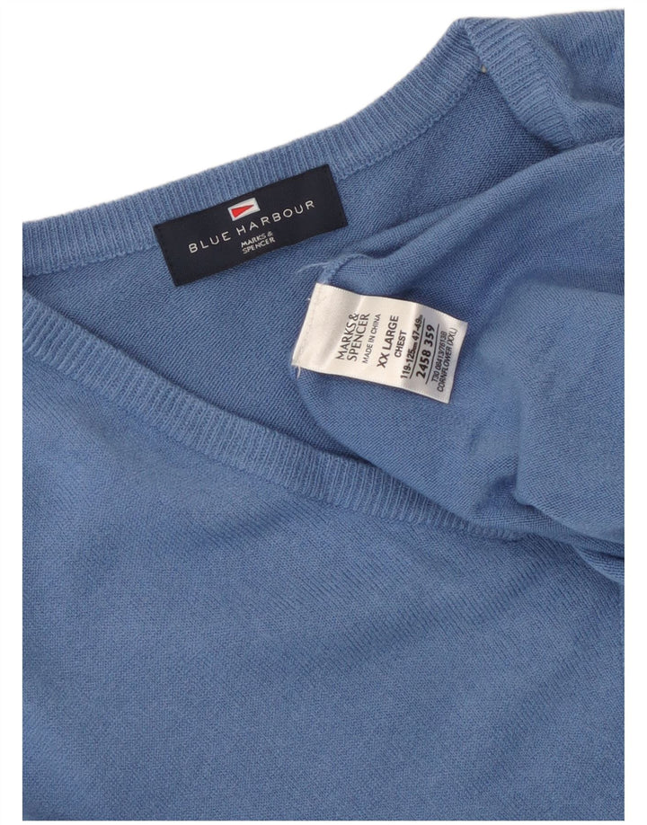 Marks & Spencer Ανδρικό Μπλε Χάρμπορ Γιλέκο Tank Top 2XL Μπλε Ακρυλικό