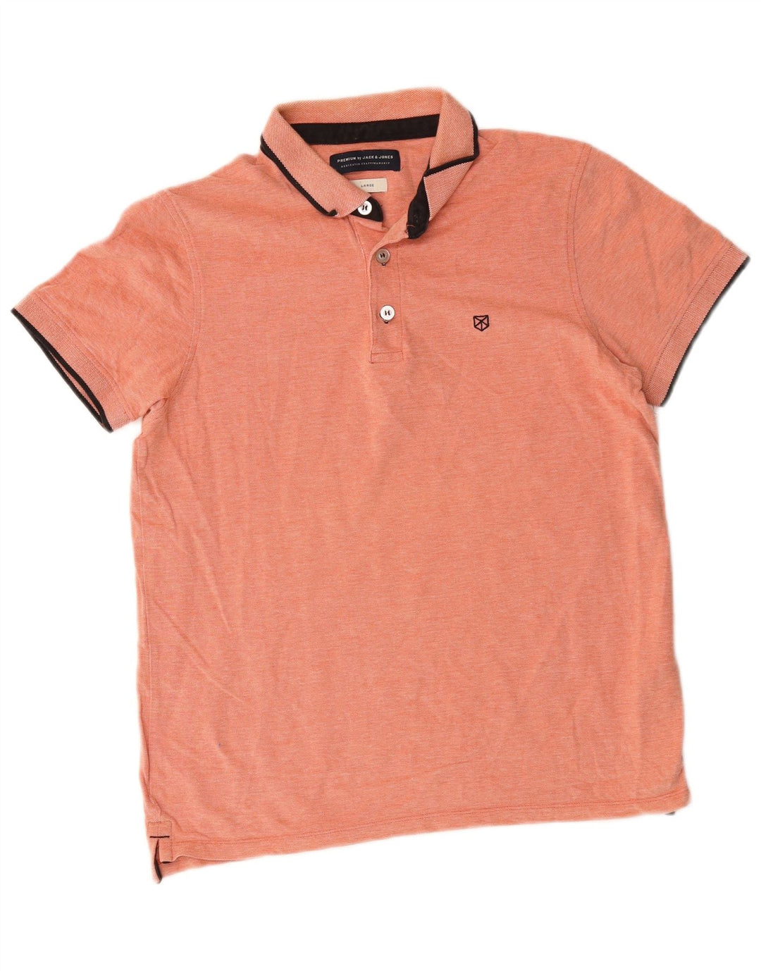 Jack & Jones Ανδρικό πουκάμισο πόλο, μεγάλο πορτοκαλί βαμβακερό