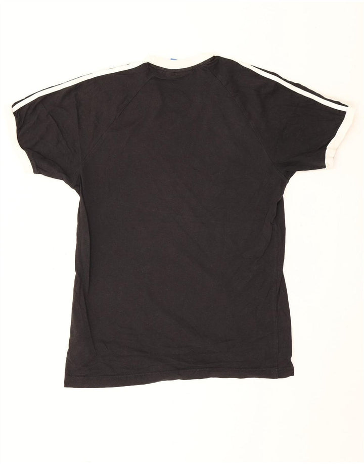 Ανδρικό γραφικό T-Shirt Adidas Top Μεσαίο μαύρο βαμβακερό