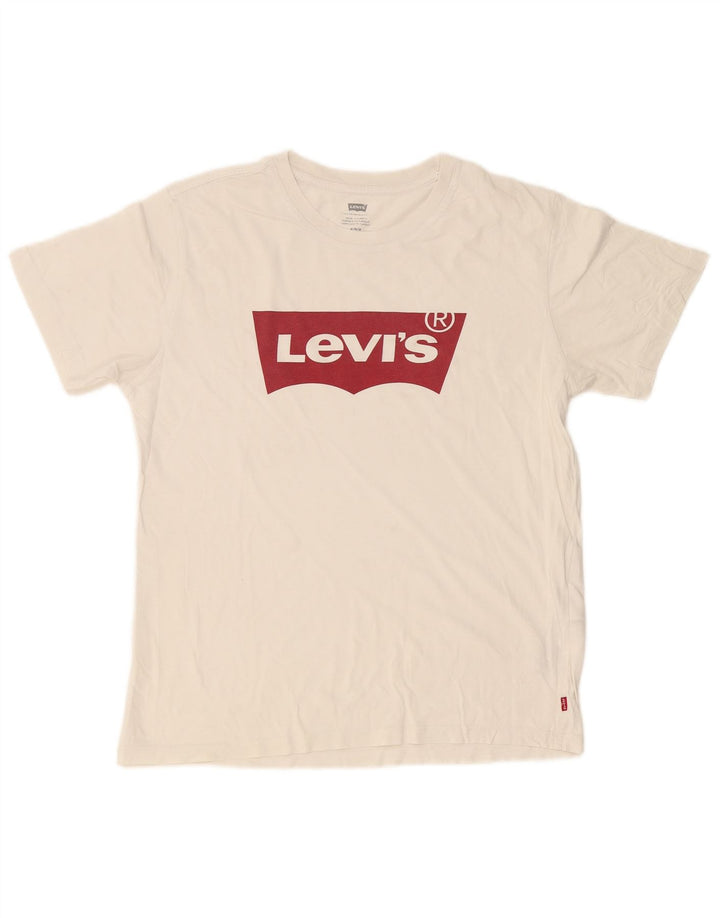 Ανδρικό γραφικό T-Shirt Levi's Top Μεσαίο λευκό βαμβακερό