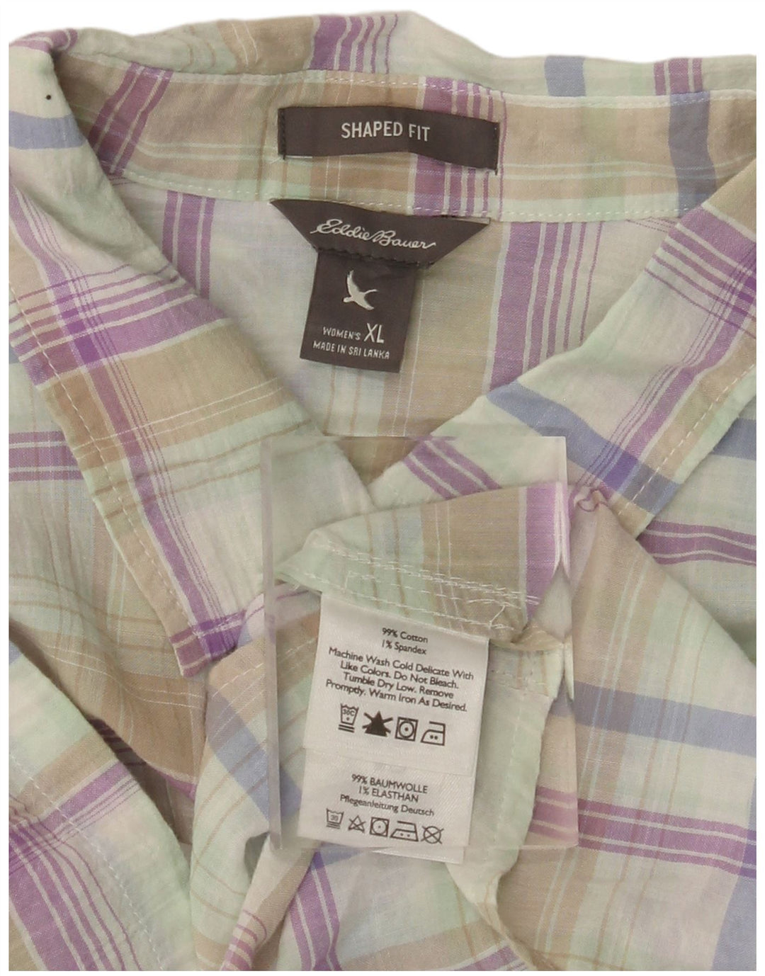 EDDIE BAUER Γυναικείο πουκάμισο σε σχήμα UK 18 XL Πολύχρωμο Check