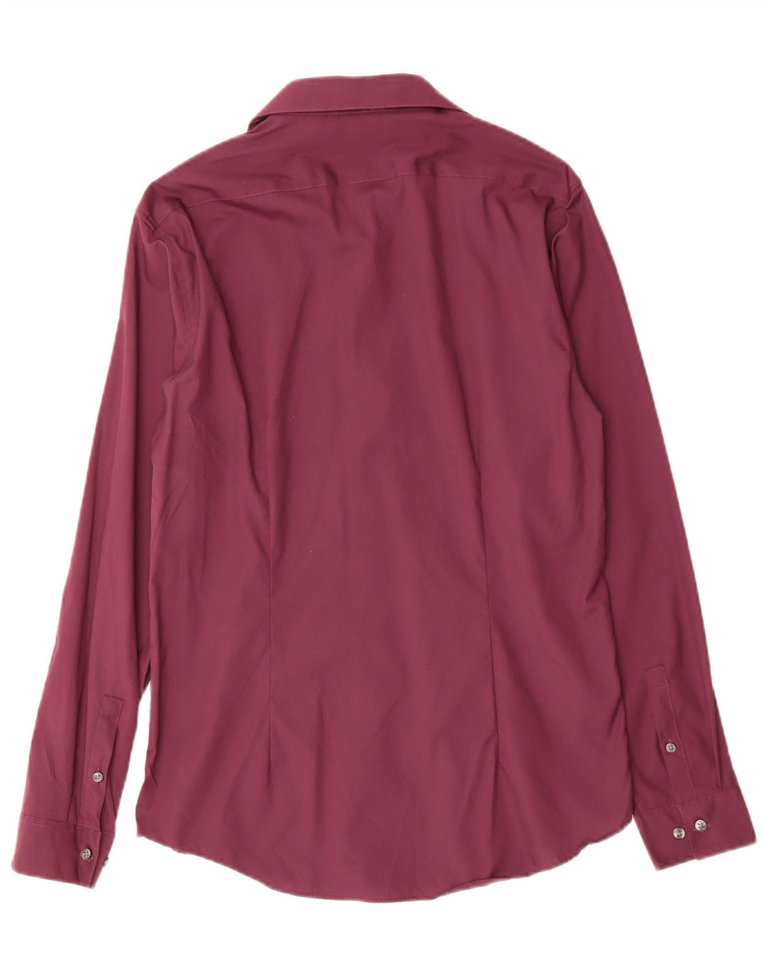 Ανδρικό πουκάμισο CALVIN KLEIN 39 15 1/2 μεσαίο βαμβακερό μπορντό