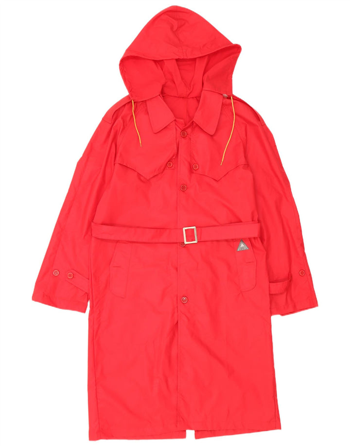 Fiorucci Γυναικεία καμπαρντίνα με κουκούλα UK 14 Medium Red Nylon