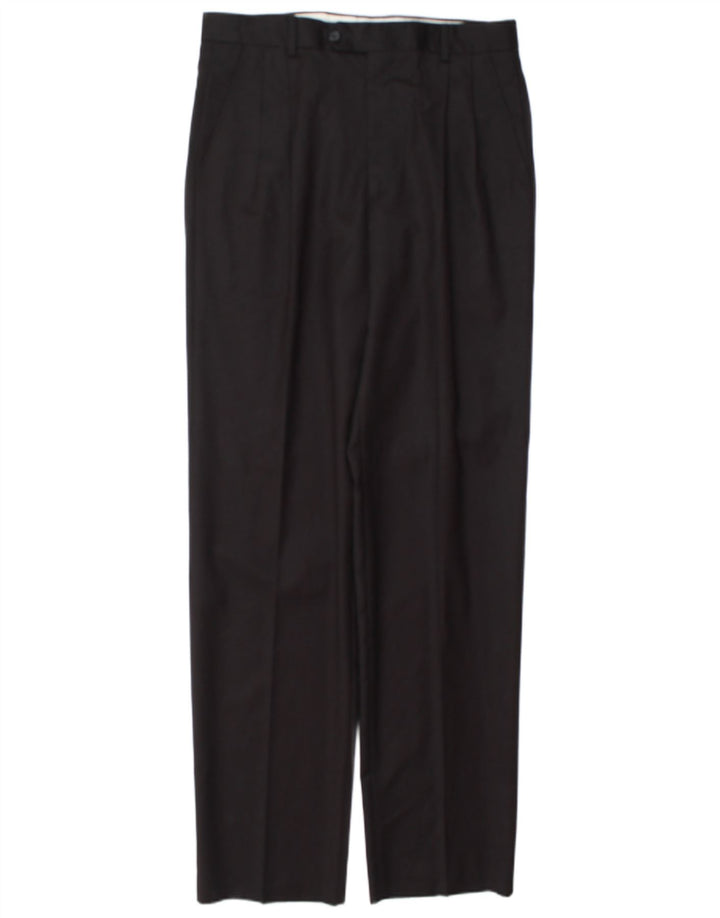 Vintage Ανδρικό παντελόνι με καρφίτσα IT 48 Medium W32 L34 Μαύρο μαλλί