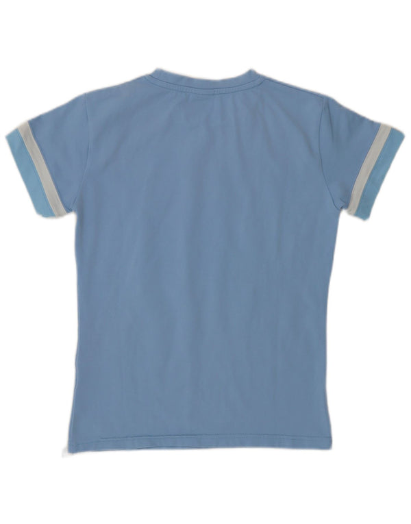Γυναικείο T-Shirt Nike Top UK 14/16 Large Blue Colourblock