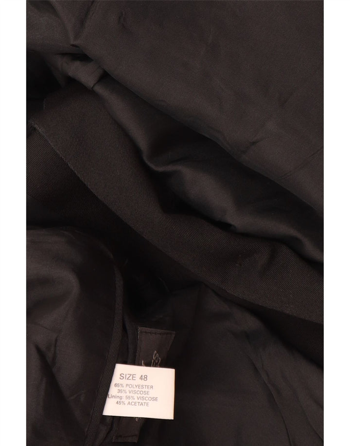 VINTAGE Mens 4 Button Blazer Jacket IT 48 Medium Black Colourblock