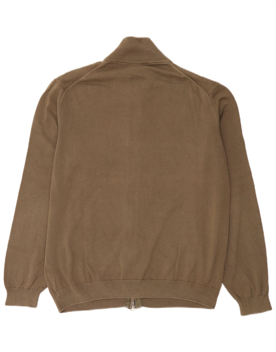Ανδρικό πουλόβερ Massimo Dutti Ζακέτα μεγάλο χακί βαμβακερό