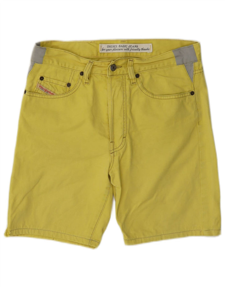Diesel γυναικείο casual σορτς W29 μεσαίο κίτρινο βαμβακερό