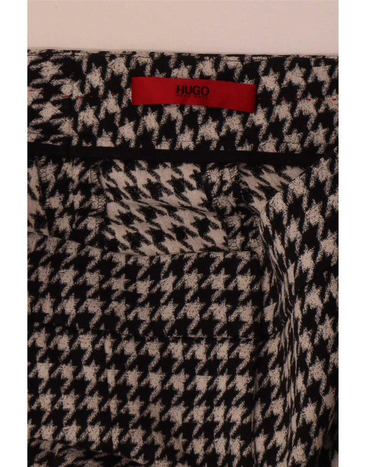 Hugo Boss Γυναικείο Slim Cropped Παντελόνι W28 L26 Μαύρο Houndstooth