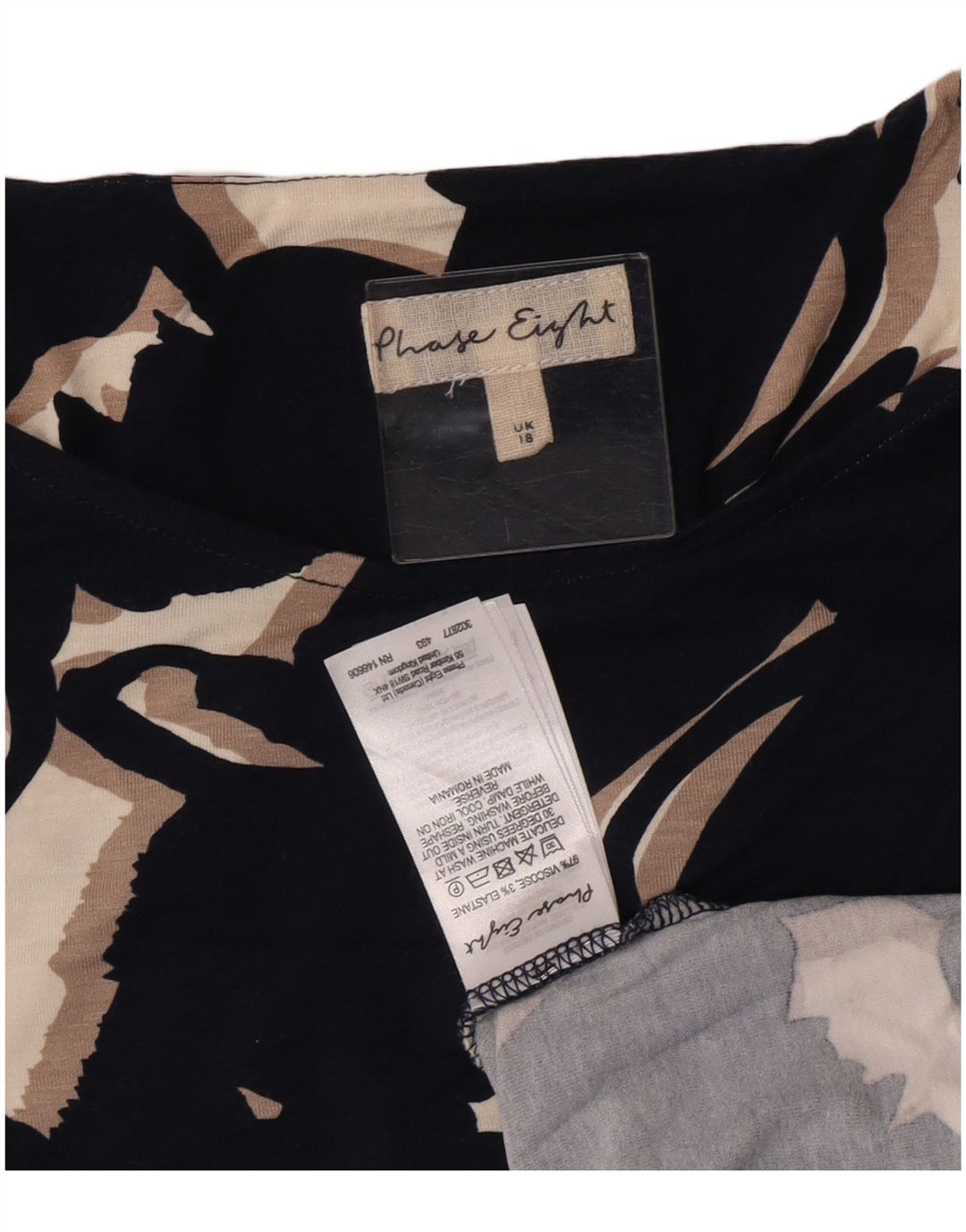 Γυναικεία μπλούζα Phase Eight Top UK 18 XL Navy Blue Floral Viscose