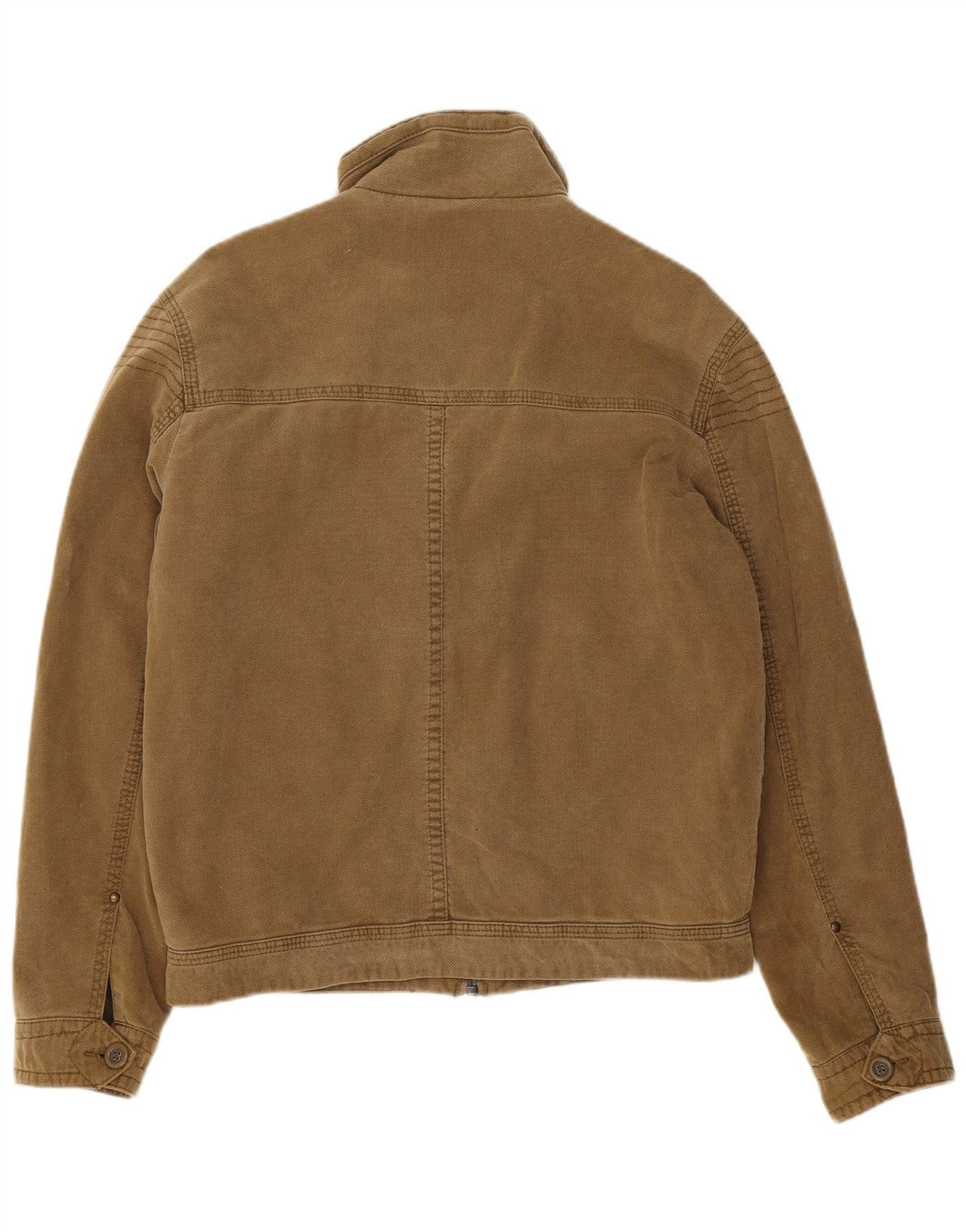 Marks & Spencer Mens Utility Jacket UK 36 Small Beige Cotton