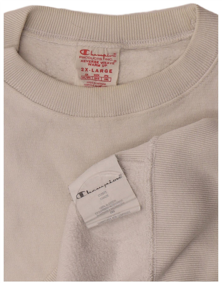 Champion Γυναικείο Φούτερ Jumper UK 20 2XL Λευκό βαμβακερό