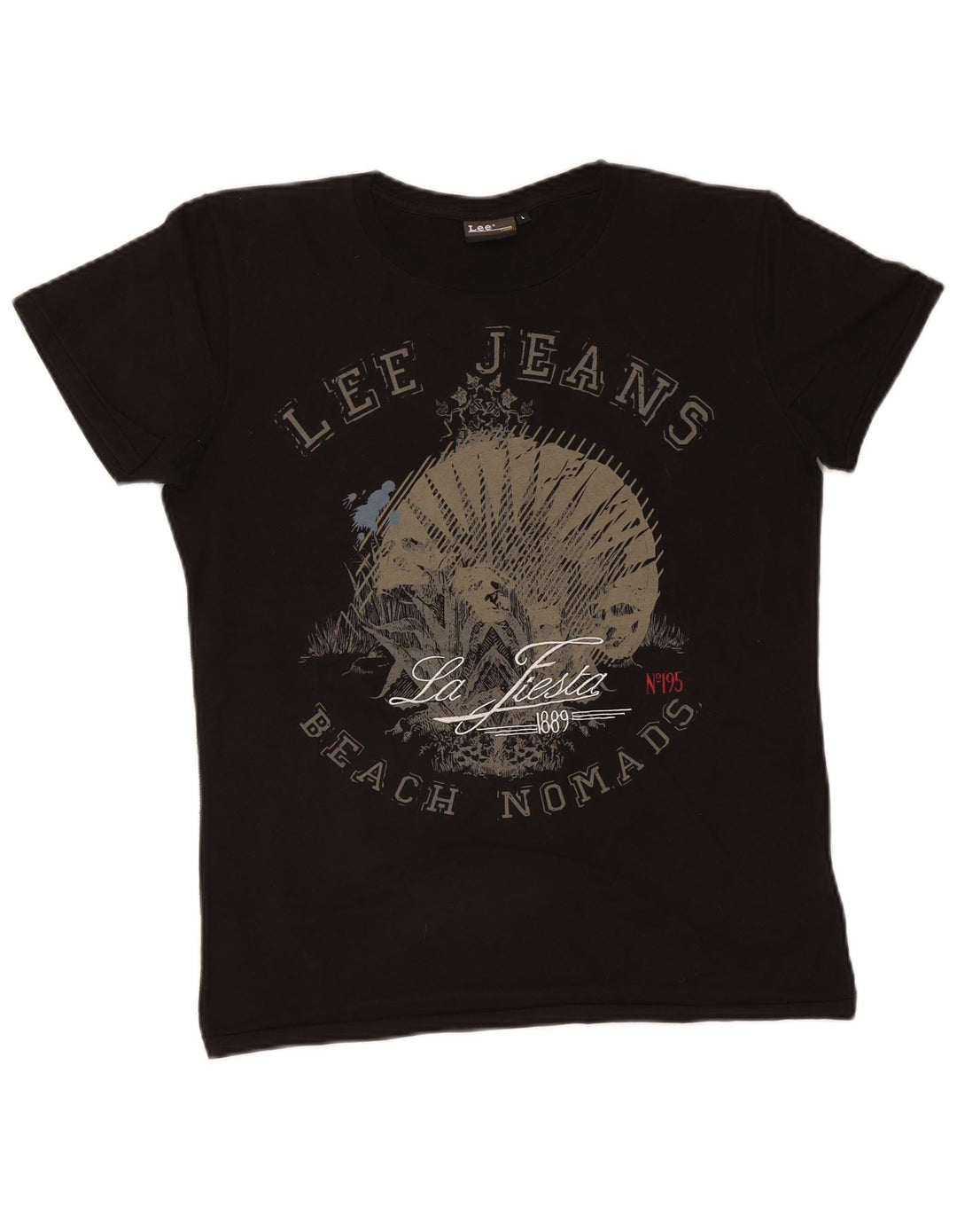 Lee Ανδρικό γραφικό T-Shirt Top μεγάλο μαύρο βαμβακερό