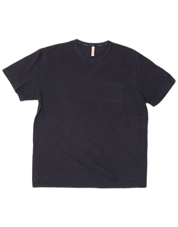Sun68 Ανδρικό T-Shirt Top 2XL Navy Blue από βαμβάκι