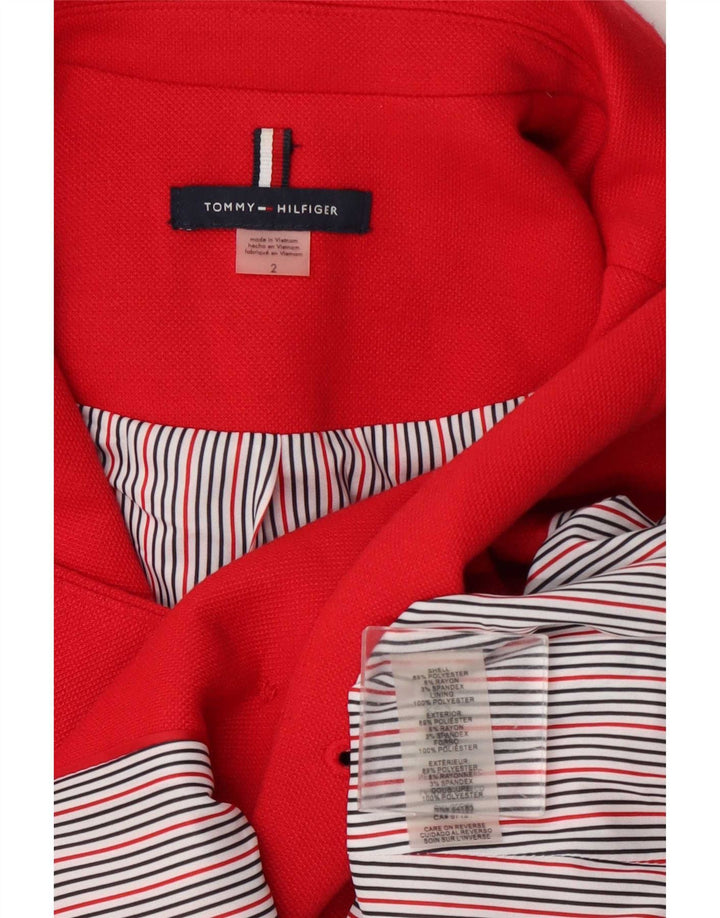 Tommy Hilfiger Γυναικείο μπουφάν με διπλό στήθος US 2 XS Κόκκινο πολυεστέρα