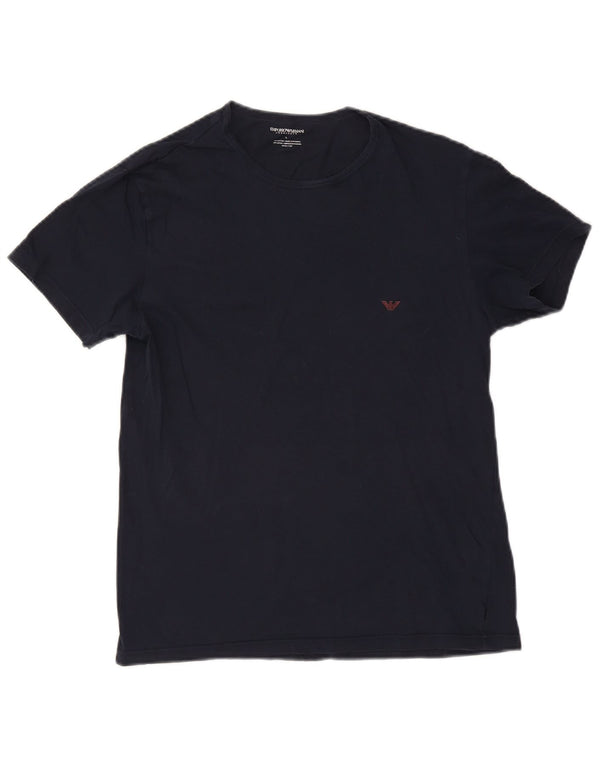 Emporio Armani Ανδρικό T-Shirt Top Large Navy Blue από βαμβάκι