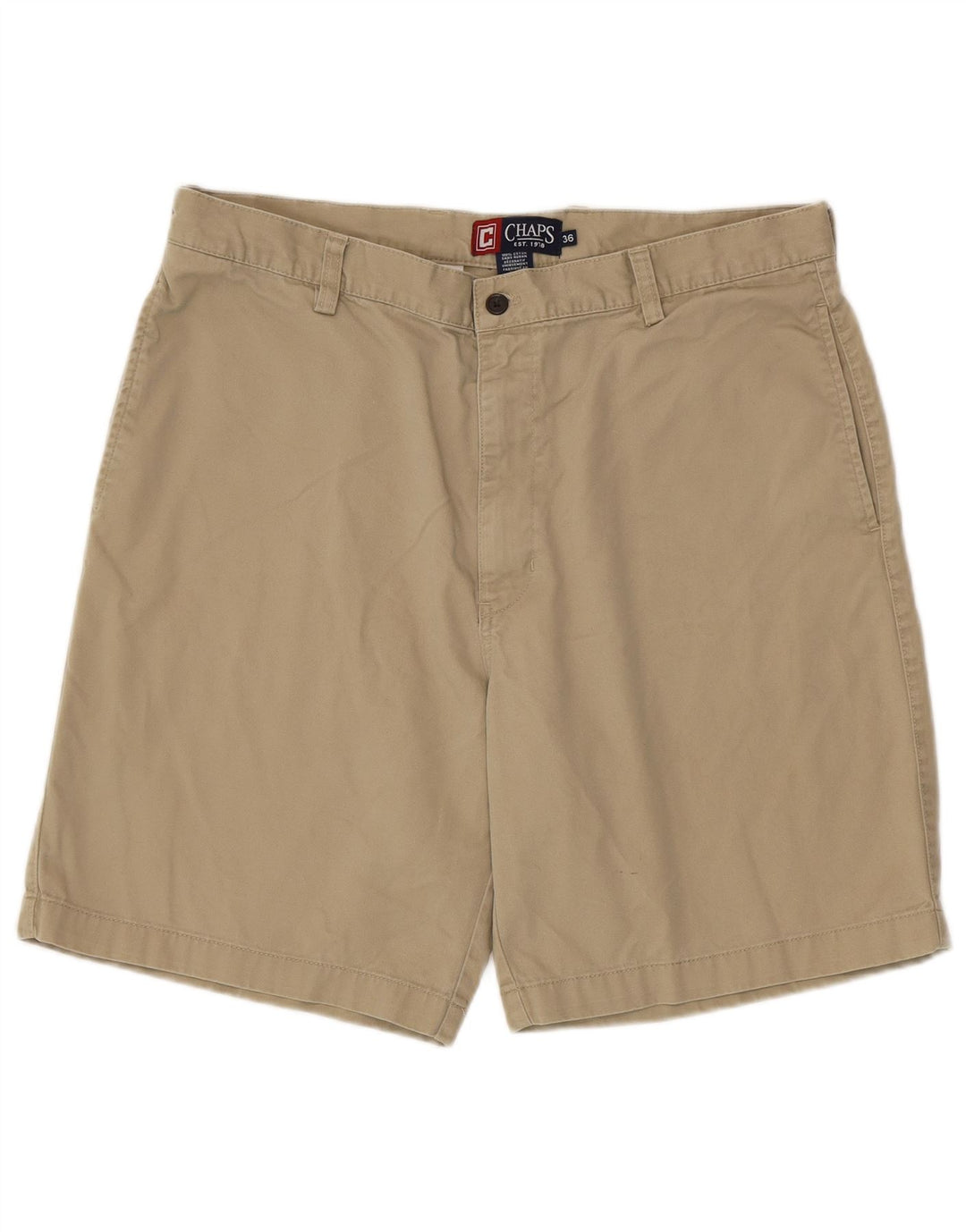 Chaps Ανδρικό σορτς Chino W36 μεγάλο μπεζ βαμβακερό