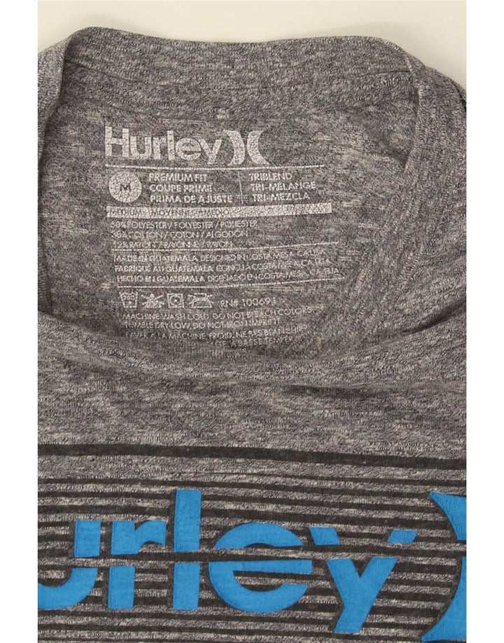 Ανδρικό γραφικό μπλουζάκι Hurley Premium Fit Τοπ μεσαίου γκρι πολυεστέρας