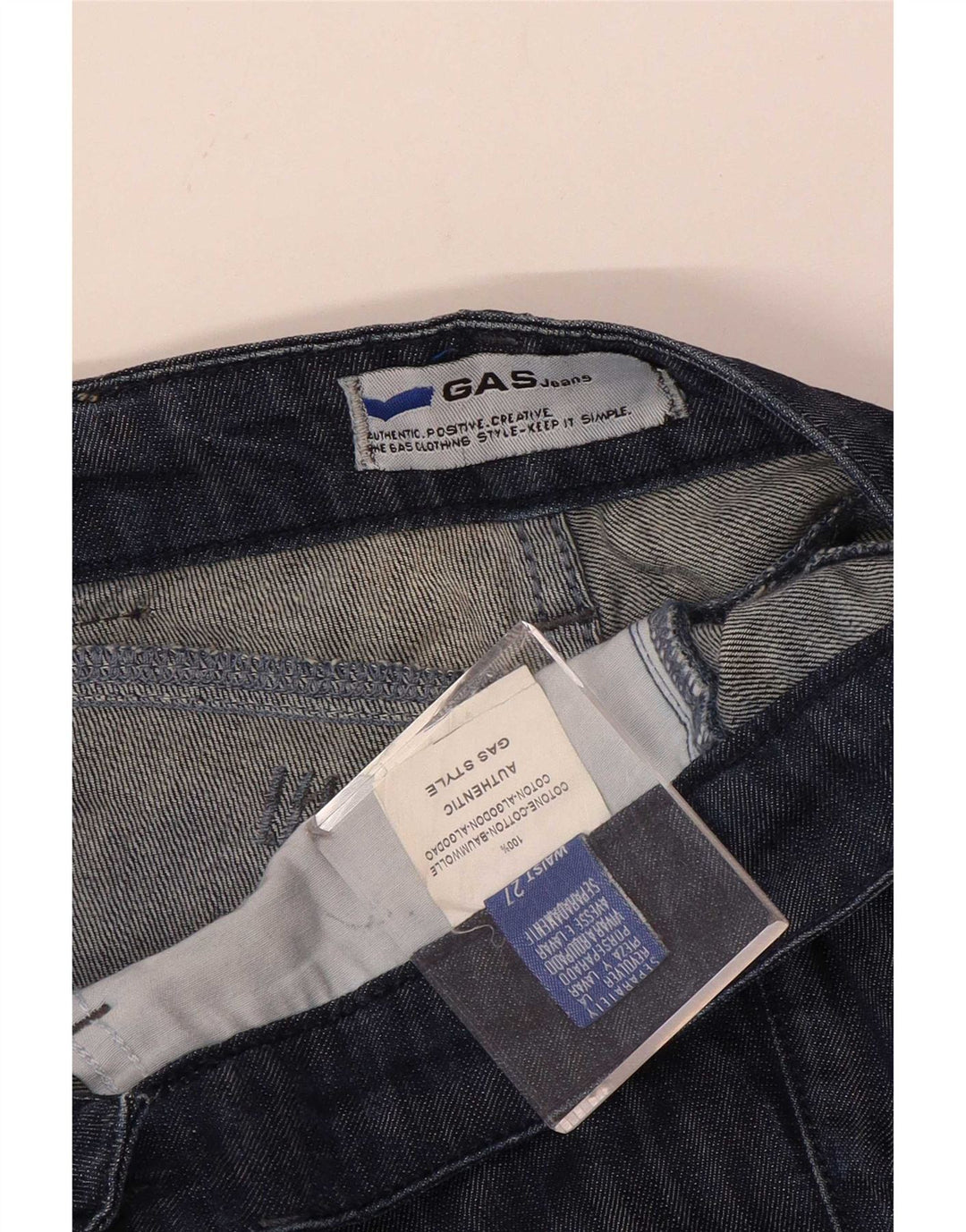 Gas Γυναικείο Slim Jeans W27 L33 Navy Blue Cotton