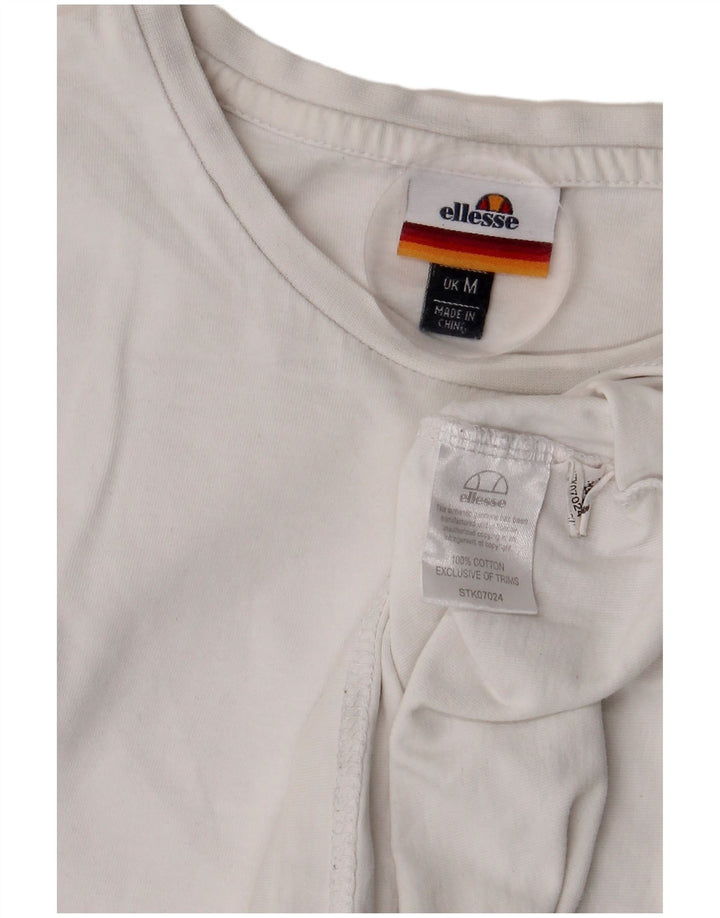 Γυναικείο γραφικό μπλουζάκι ELLESSE Top UK 14 Μεσαίο λευκό βαμβακερό