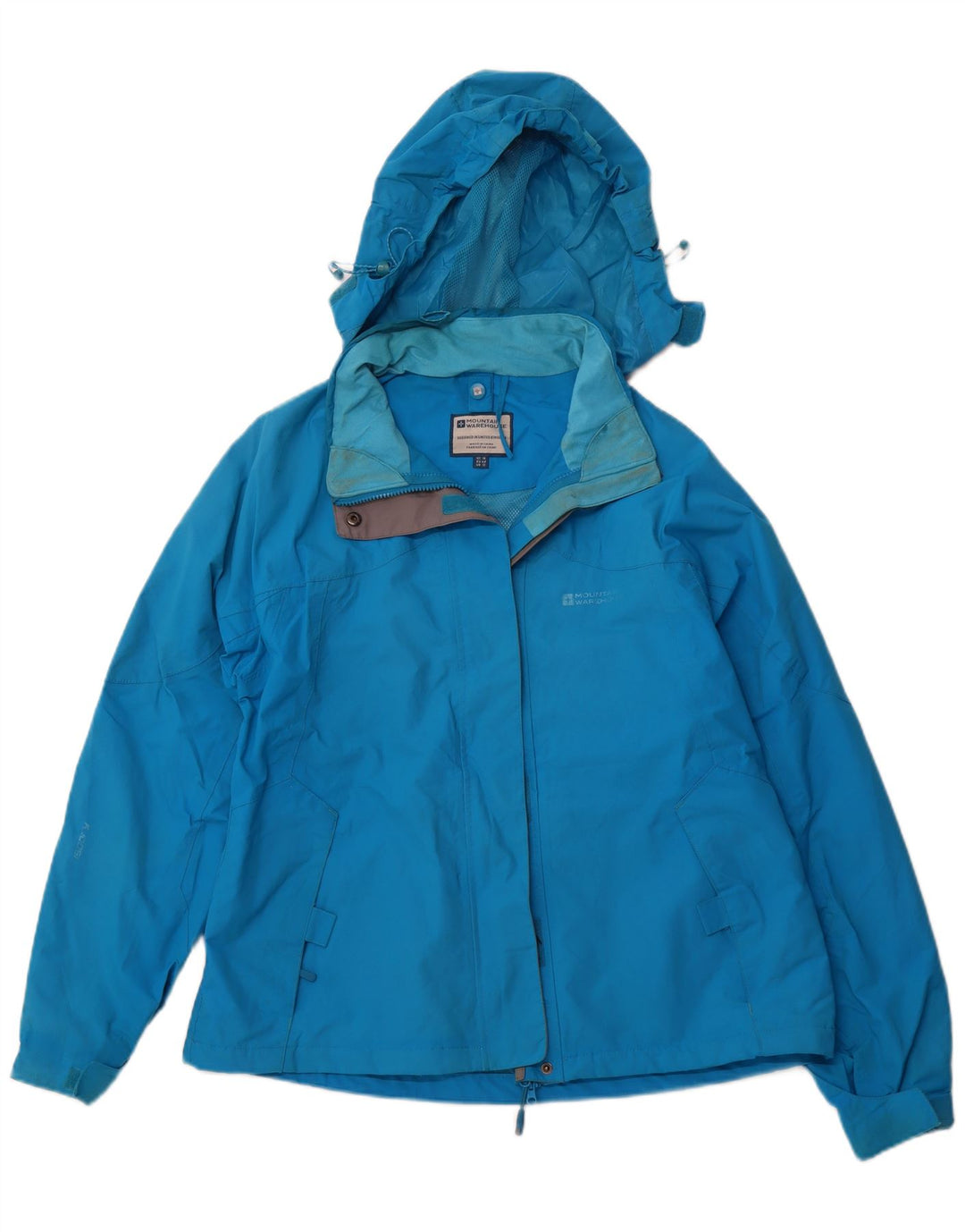 MOUNTAIN WAREHOUSE Γυναικείο μπουφάν βροχής με κουκούλα UK 16 μεγάλο μπλε νάιλον