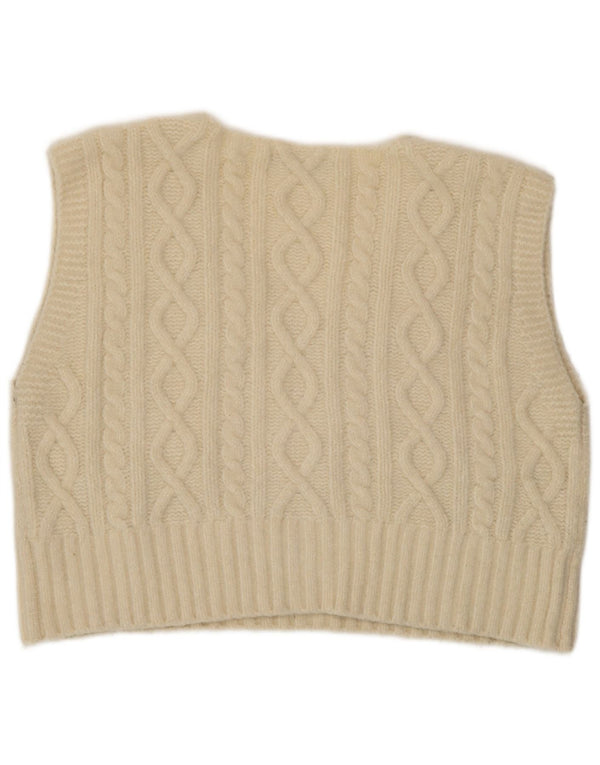 Zara Γυναικείο Γιλέκο Tank Top UK 14 Medium Off White Ακρυλικό