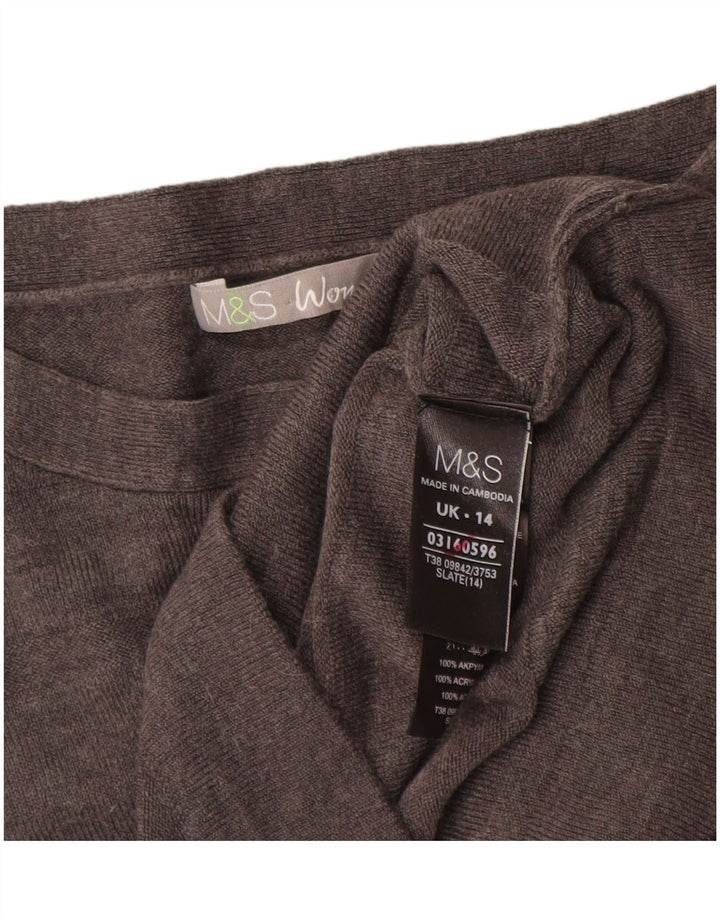 Marks & Spencer Γυναικείο Φόρεμα Jumper UK 14 Μεσαίο Γκρι Ακρυλικό