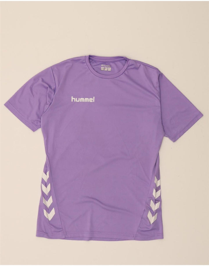 HUMMEL Womens Graphic T-Shirt Top UK 16 Large Purple Polyester Vintage Hummel and Second-Hand Hummel from Messina Hembry 