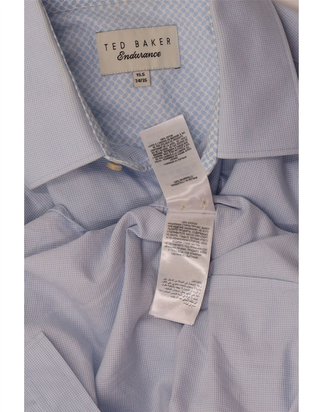 Ανδρικό πουκάμισο Ted Baker Μέγεθος 15 1/2 Μεσαίο Μπλε Βαμβακερό