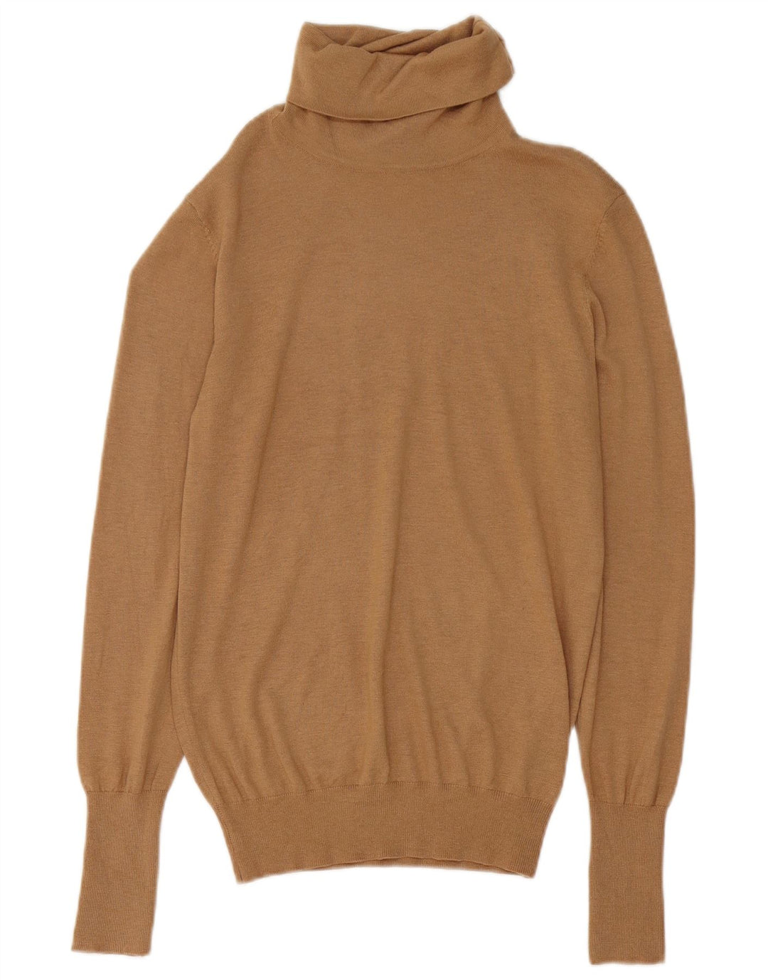 Zara Γυναικείο πουλόβερ με ρολό λαιμόκοψη UK 16 Large Brown Modal
