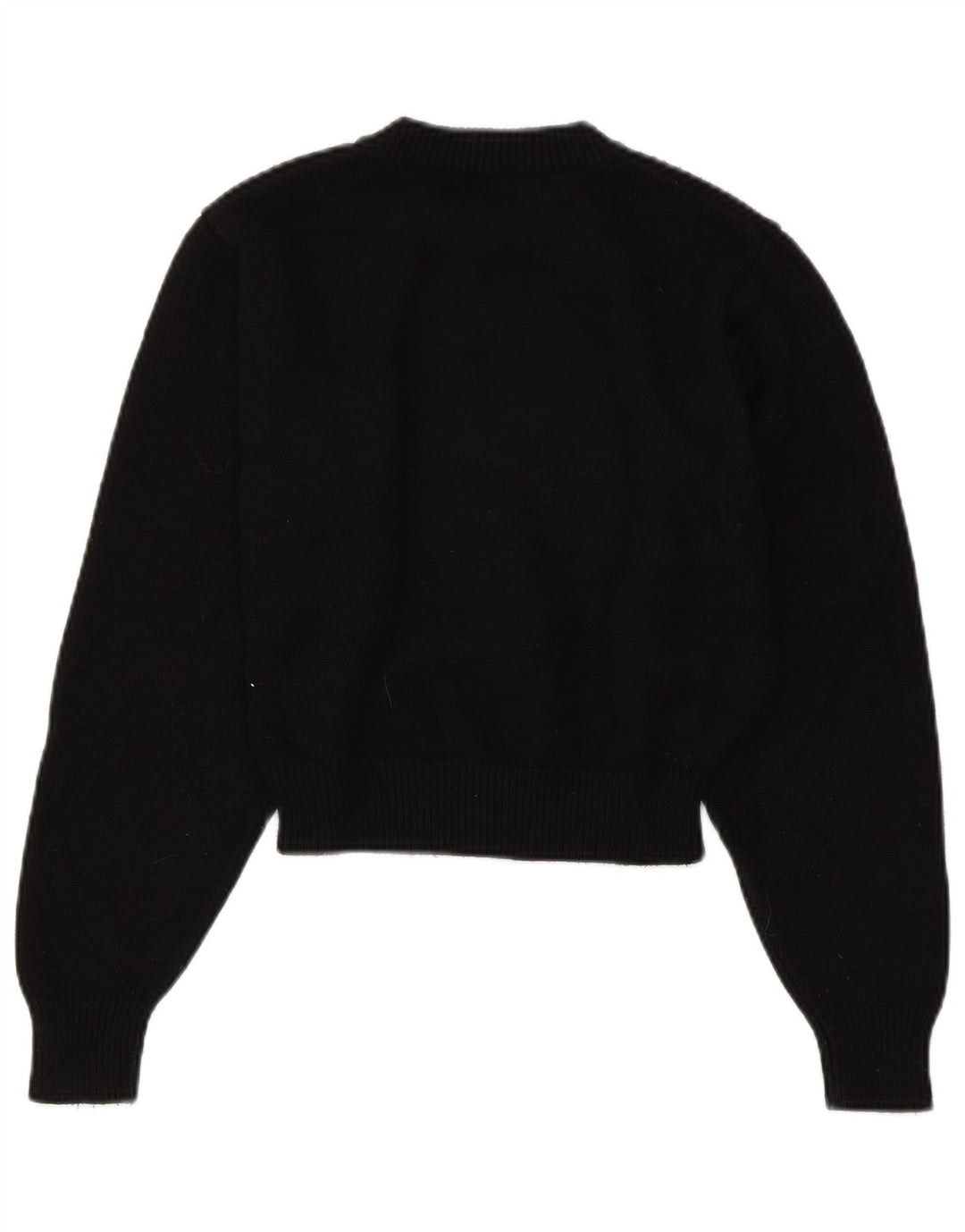 Γυναικείο πουλόβερ ZARA Crop Crew Neck Jumper UK 10 Small Black Viscose