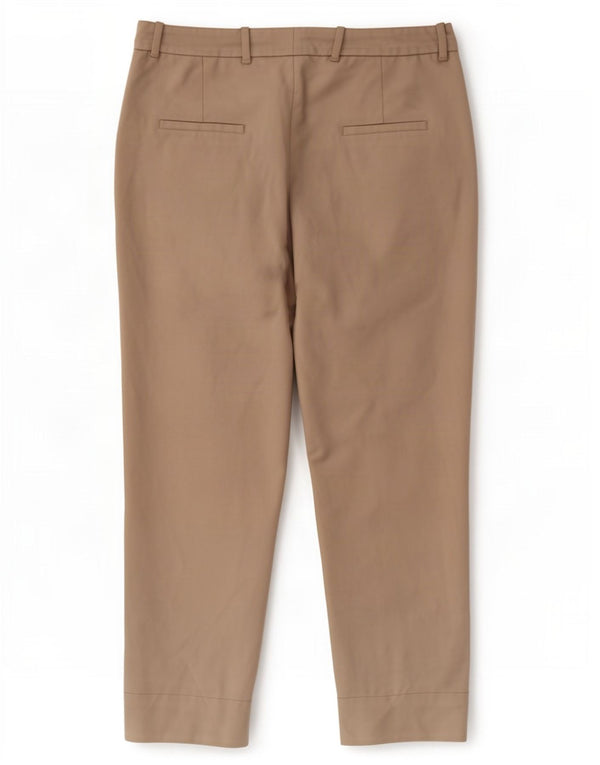Zara Womens Slim Cropped Trousers Medium W28 L25 Beige