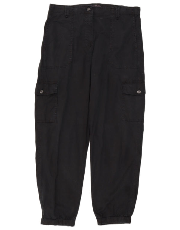 Marks & Spencer Womens Joggers Cargo Παντελόνι UK 16 Large W34 L26 Navy Blue