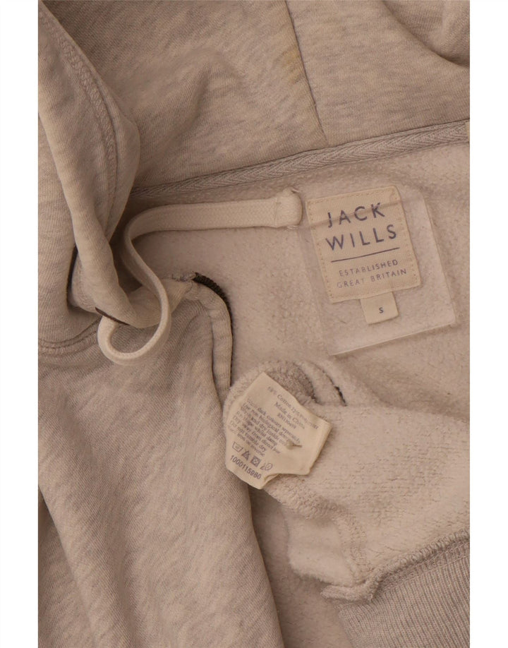 Ανδρικό πουλόβερ με κουκούλα με φερμουάρ JACK WILLS Μικρό βαμβακερό γκρι