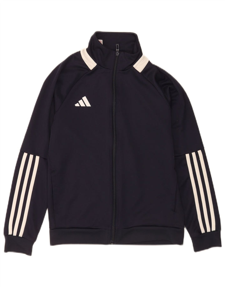 Adidas Boys αθλητική φόρμα Top Jacket 11-12 Years Navy Blue Polyester