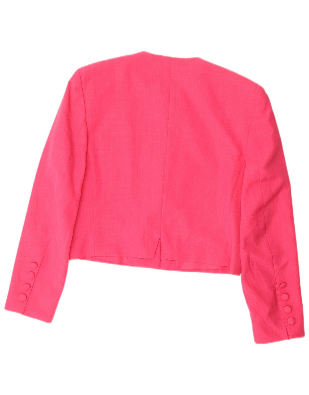 HUCKE Womens Bolero Jacket UK 12 Medium Pink Argyle/Diamond Polyester