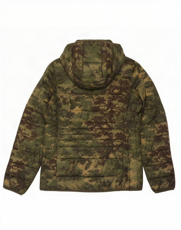 Ανδρικό μπουφάν με κουκούλα Abercrombie & Fitch UK 38 Medium Khaki Camouflage