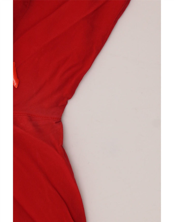 Andrea Mare Γυναικείο Πουκάμισο Μπλούζα UK 16 Large Red Silk