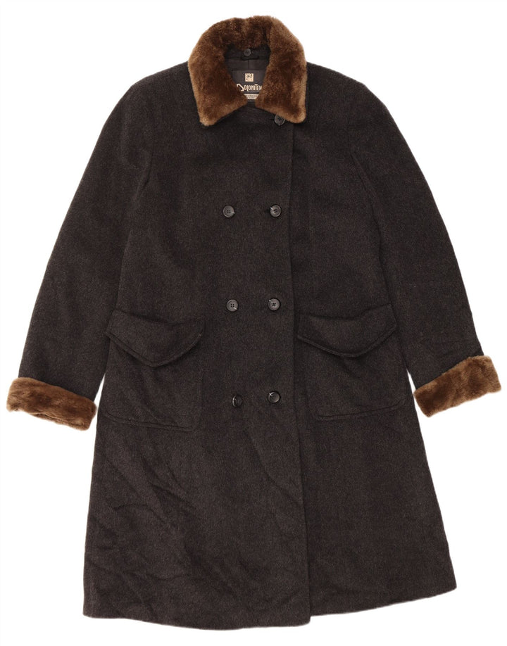 Dolomiten Γυναικείο παλτό με διπλό στήθος IT 48 XL Γκρι παρθένο μαλλί