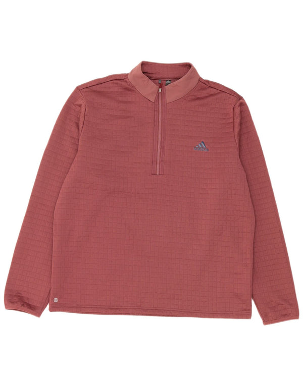 Ανδρική φόρμα πουλόβερ με φερμουάρ Adidas Top Large Βουργουνδί Πολυεστέρας