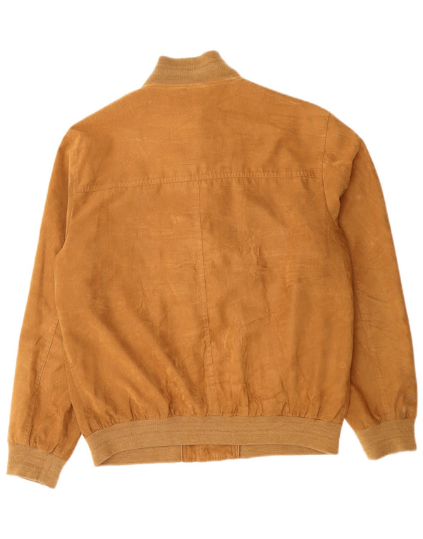 Vintage Ανδρικό Bomber Jacket UK 40 Large Brown Πολυεστέρας