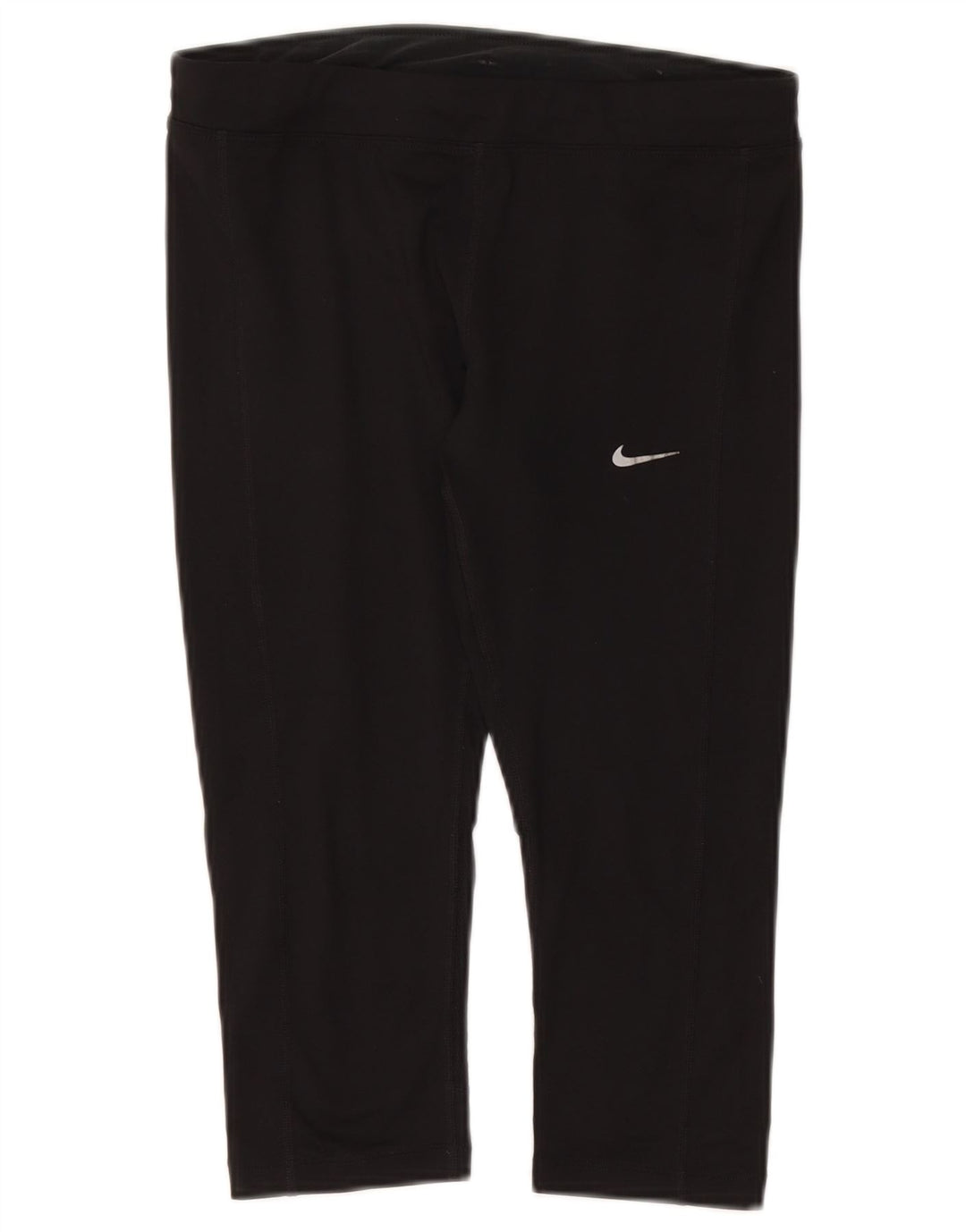 Γυναικείο κολάν NIKE Dri Fit Capri UK 12 μεσαίο μαύρο πολυεστέρα