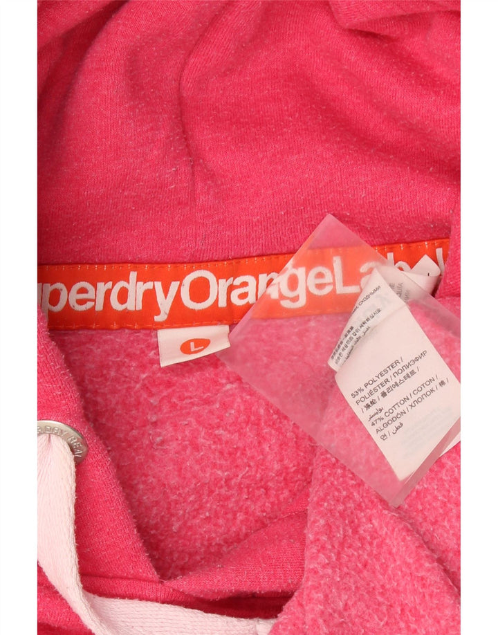 SUPERDRY Γυναικείο Hoodie Jumper UK 16 Large Pink Polyester