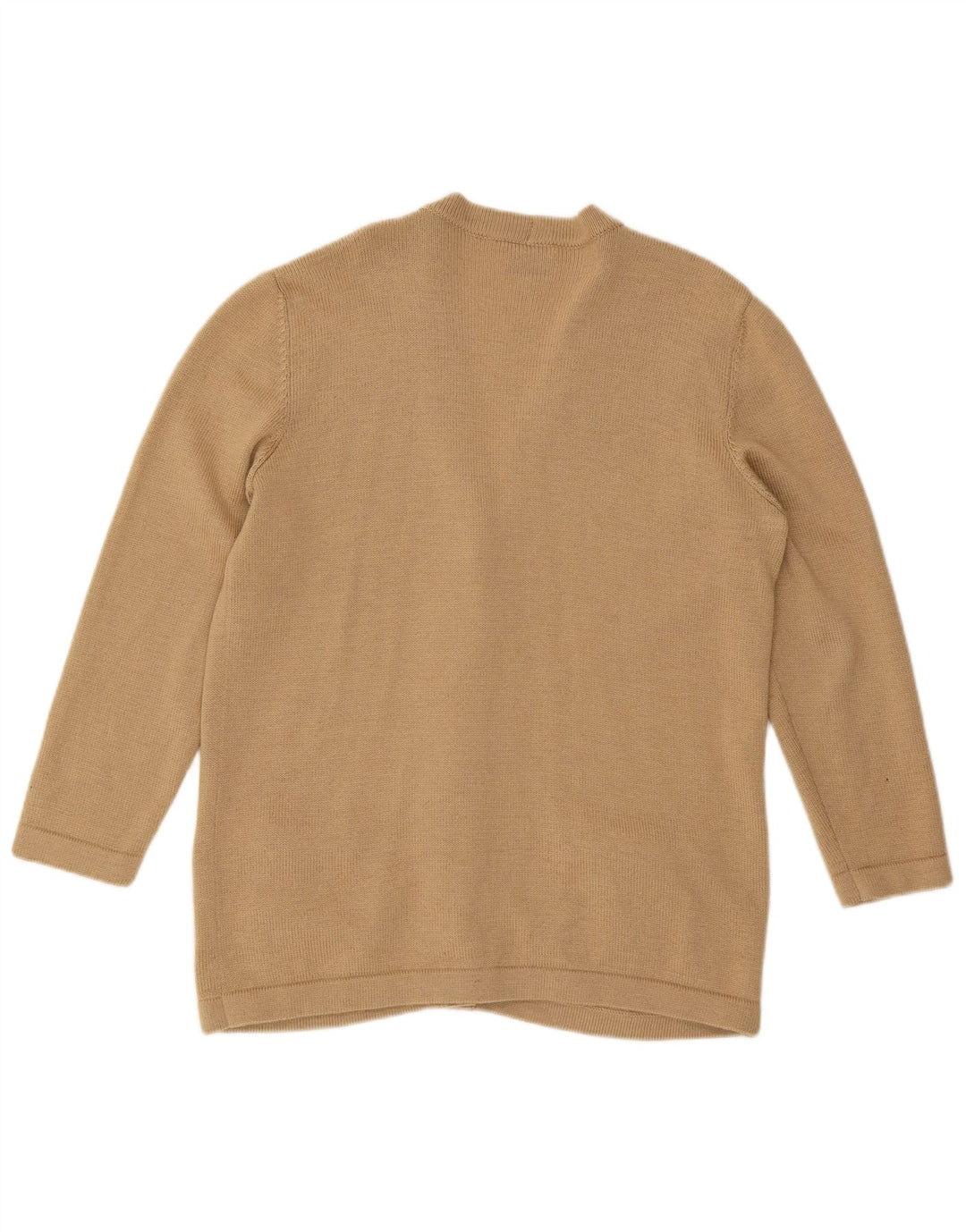 LUISA SPAGNOLI Γυναικείο πουλόβερ ζακέτα UK 14 Μεγάλο μπεζ μαλλί