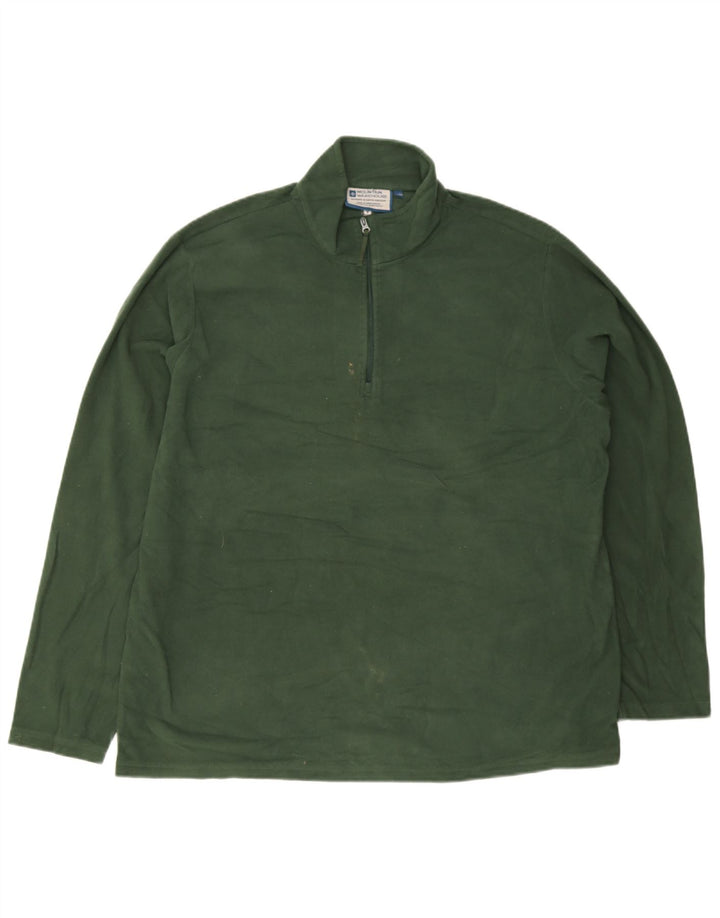 Mountain Warehouse Ανδρικό φερμουάρ Fleece Jumper 2XL Green Polyester