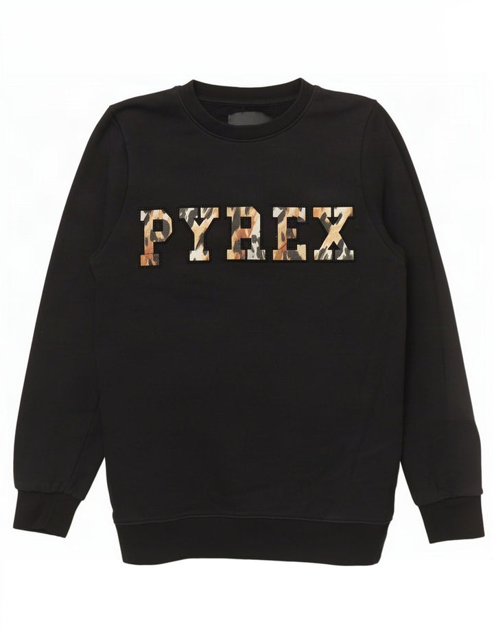 Γυναικείο Φούτερ Pyrex Graphic Jumper UK 6 XS Μαύρο βαμβακερό